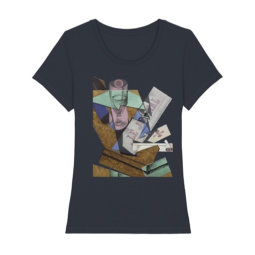 T-Shirt Femme "Verre et journal"