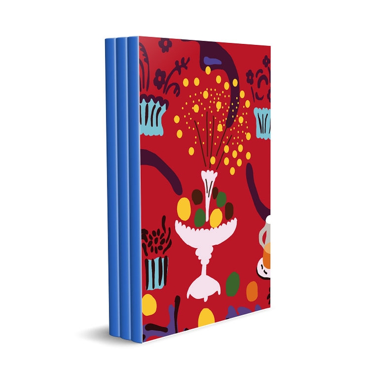 Notebook Marine de Quénetain - Décor rouge