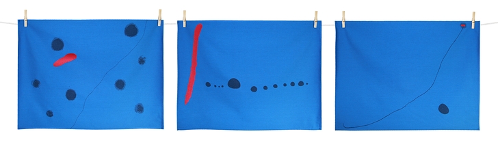 Torchon Miró - Bleu II