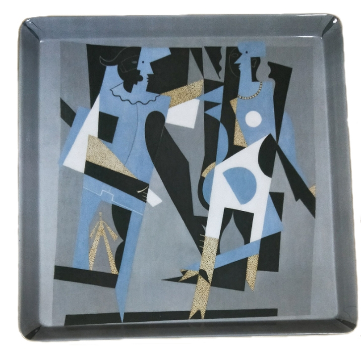 Picasso Tray - Arlequin et femme au collier | Cubism