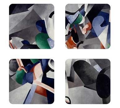 Set de 4 dessous de verre Picabia - Udnie | Le Cubisme
