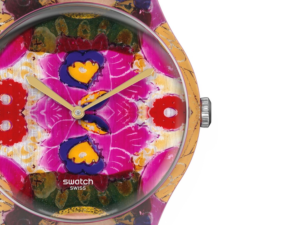 Swatch Swatch Gent Bio-SOURCED The Frame Frida Kahlo クォーツウォッチ, グリーン 