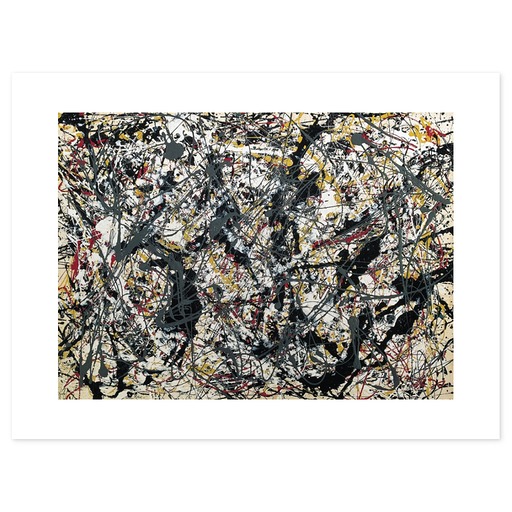 Art Print "Painting (Silver over Black, White, Yellow and Red)"