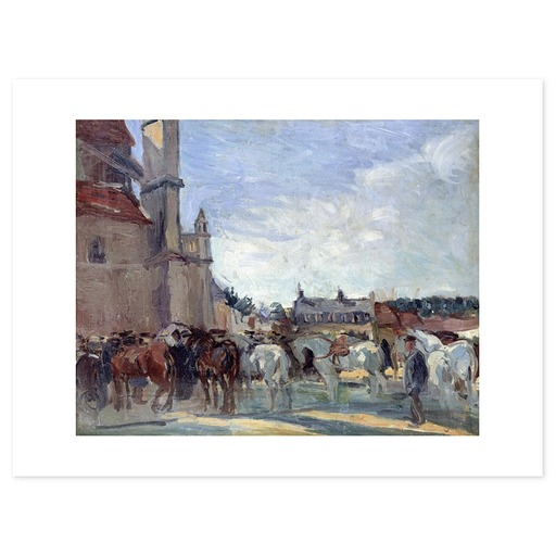 Affiche "Le Marché aux chevaux à Falaise"