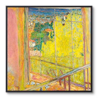 Framed Canvas "L'Atelier au mimosa"
