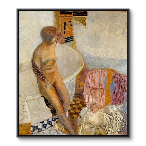 Framed Canvas "Nu à la baignoire"