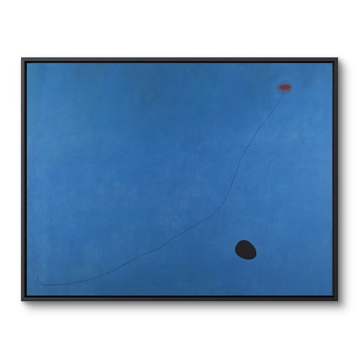 Framed Canvas "Bleu III"