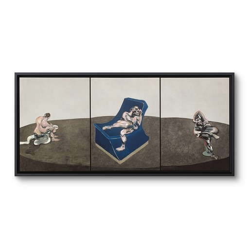 Framed Canvas "Three Figures in a Room [Trois personnages dans une pièce]"