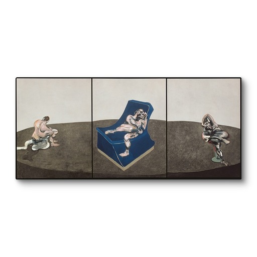 Canvas Print "Three Figures in a Room [Trois personnages dans une pièce]"
