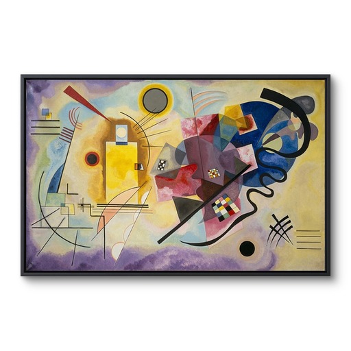 Framed Canvas "Gelb-Rot-Blau (Jaune-rouge-bleu)"