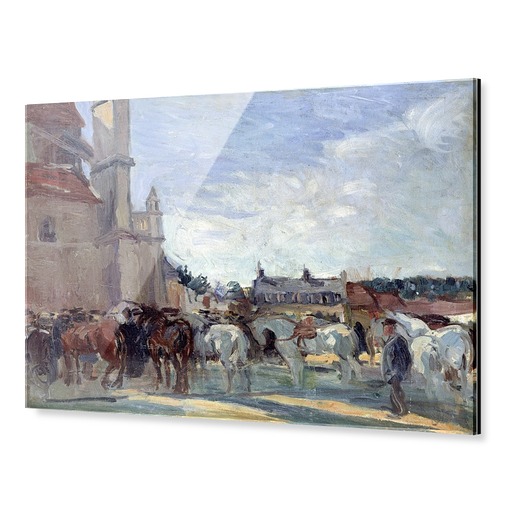 Impression sous Acrylique "Le Marché aux chevaux à Falaise"