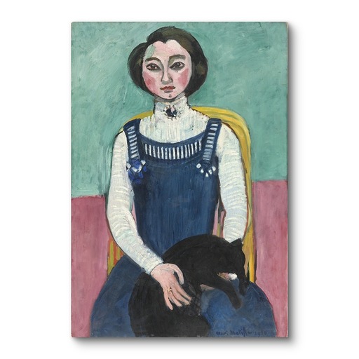 Canvas Print "Marguerite au chat noir"
