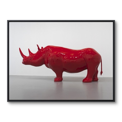 Framed Canvas "Le Rhinocéros"