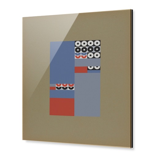 Acrylic Print "Composition verticale-horizontale à cercles et demi-cercles"