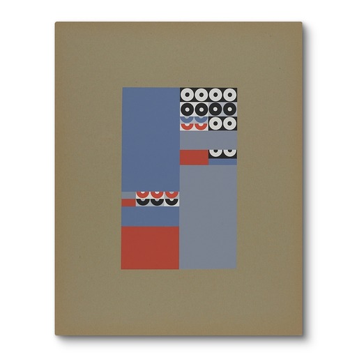 Canvas Print "Composition verticale-horizontale à cercles et demi-cercles"