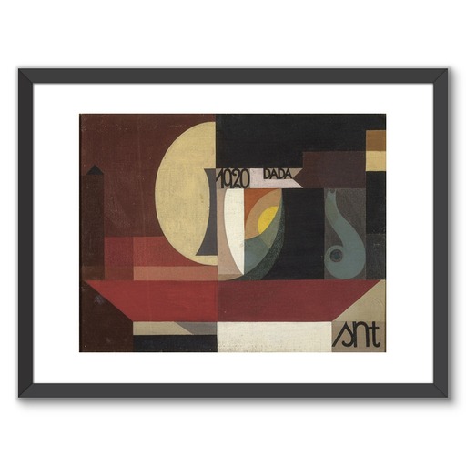 Framed Art Print "Composition dada (Tête au plat) Autre titre : Fresco aus dem Zürcher Dada Pantheon"