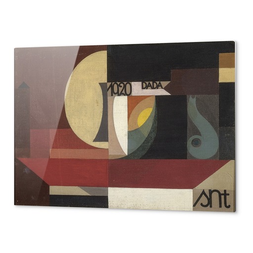 Impression Aluminium "Composition dada (Tête au plat) Autre titre : Fresco aus dem Zürcher Dada Pantheon"